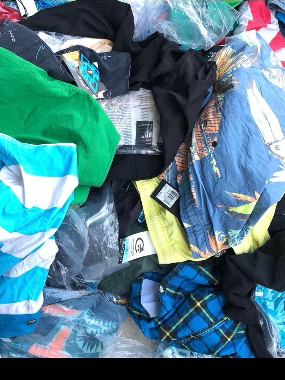 Wholesale Lot Of 20 Mixed Men's And Boy’s Swim Trunks & Board Shorts -